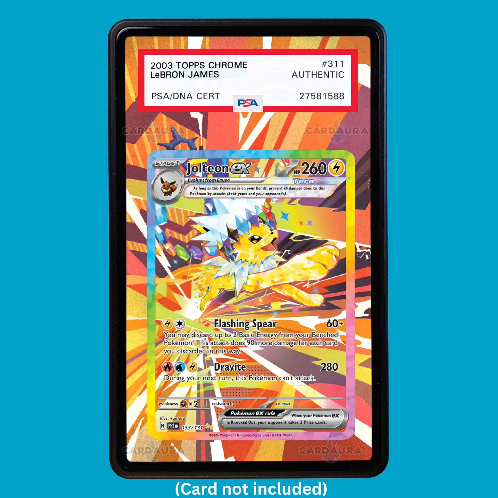 Jolteon EX 153/131 Prismatic Evolutions (Graded) Display Case