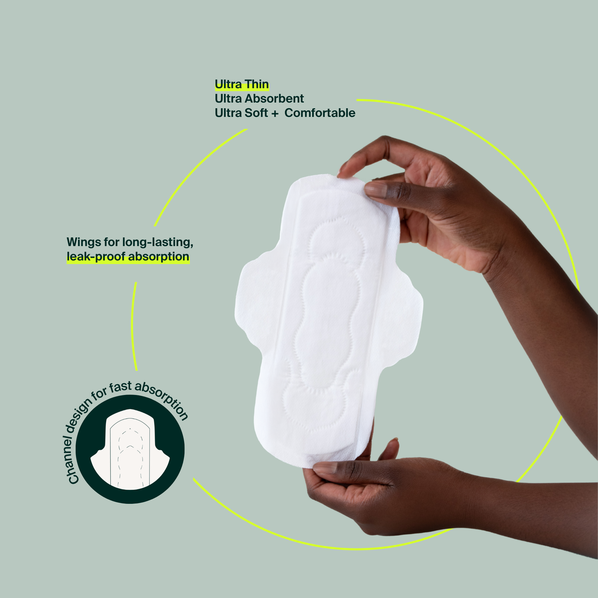 Bulk (40) - 100% Organic Regular Pads - Resealable Bag