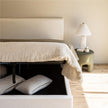 Watkins Platform Tall Headboard Upholstered Storage Bed - Cream