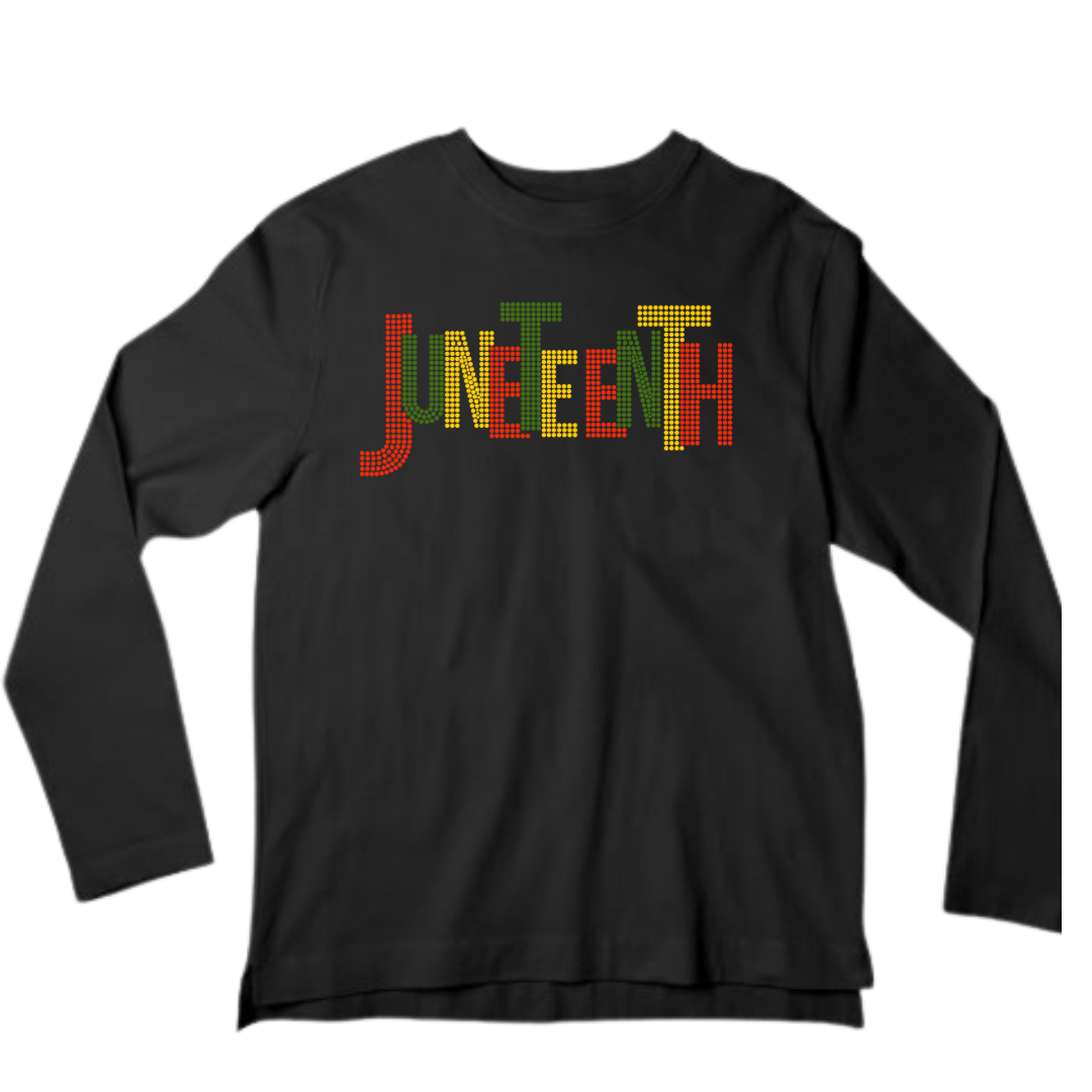 Juneteenth Rhinestone Shirt – Freedom Celebration Sparkle Bling Tee | Blingdazzel