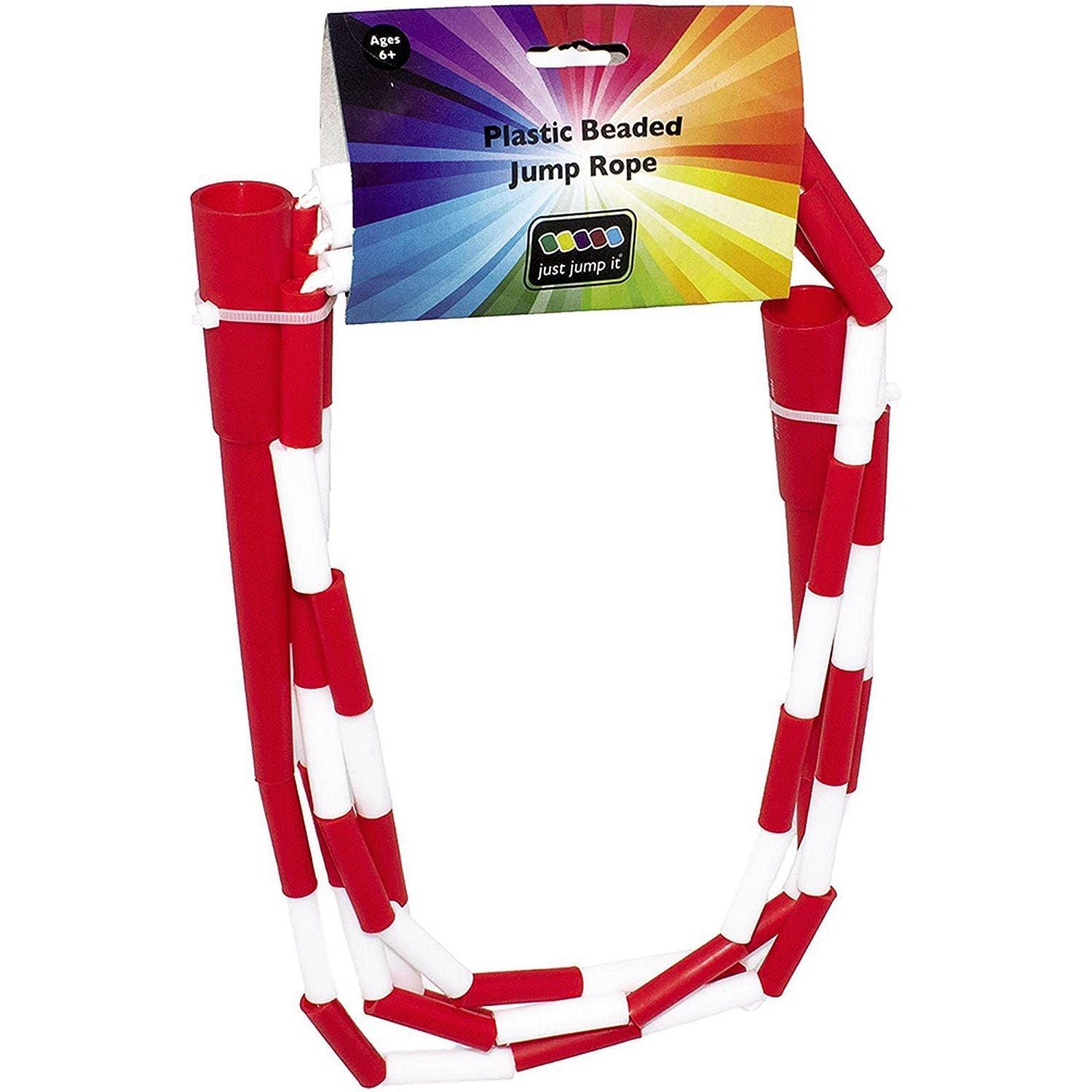 Just Jump It - Plastic Beaded Jump Rope - Red