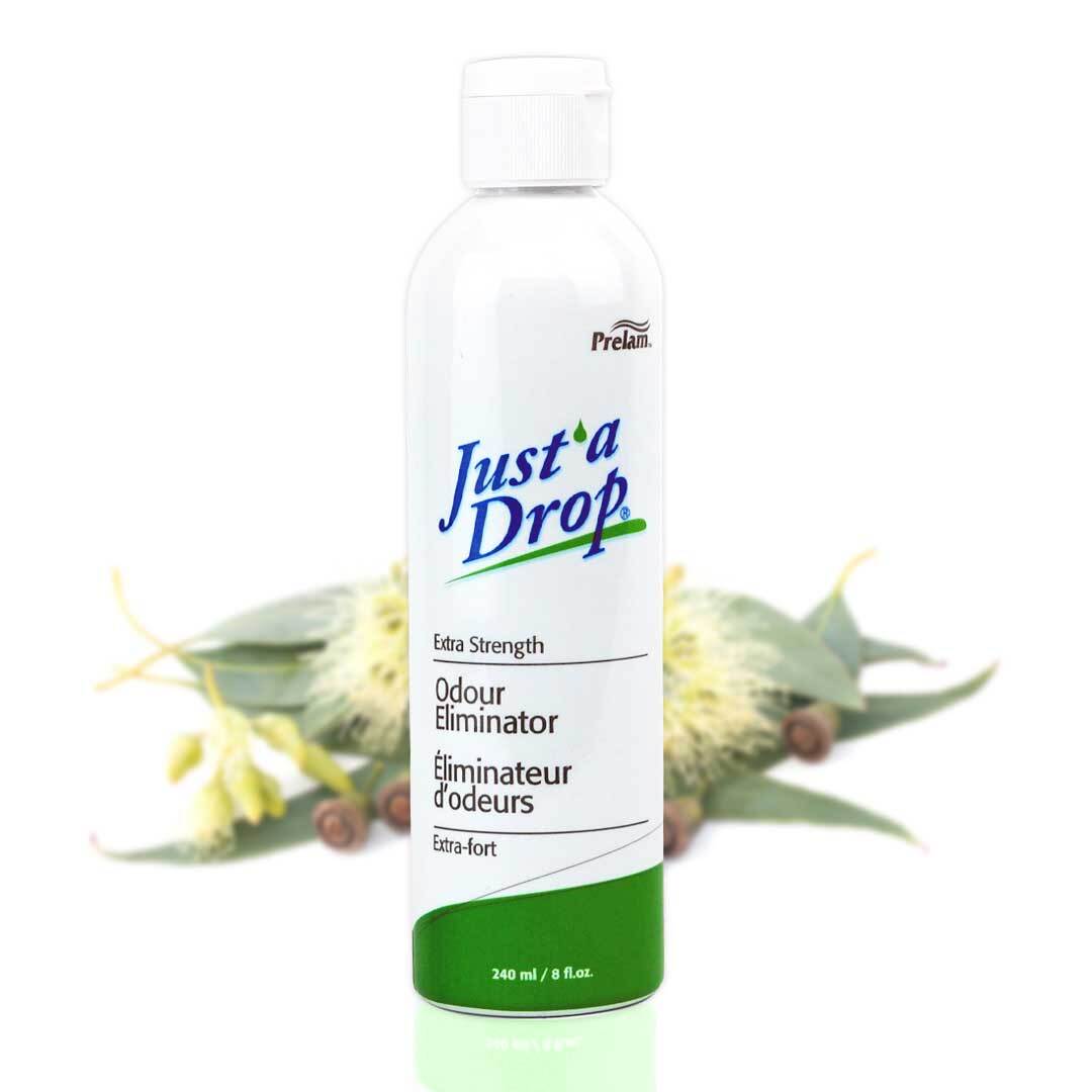 240 ml (8 oz), Eucalyptus Scent, Extra Strength Ostomy Deodorizer | Just'a Drop