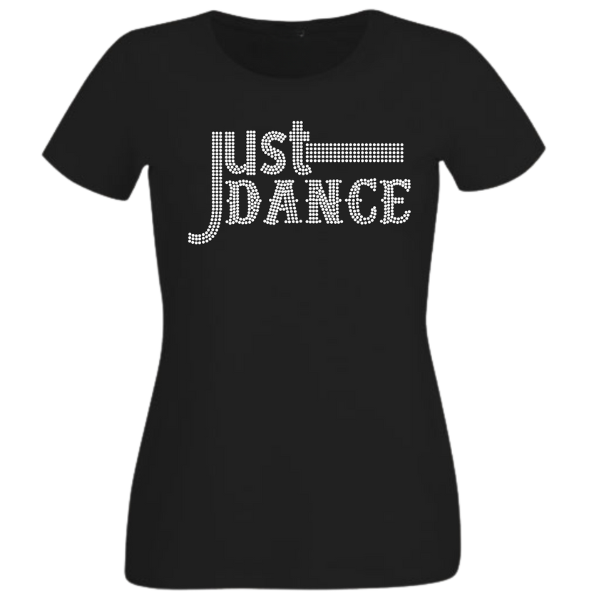 Just Dance Rhinestone Shirt – Dance Lover Sparkle Bling Tee | Blingdazzel