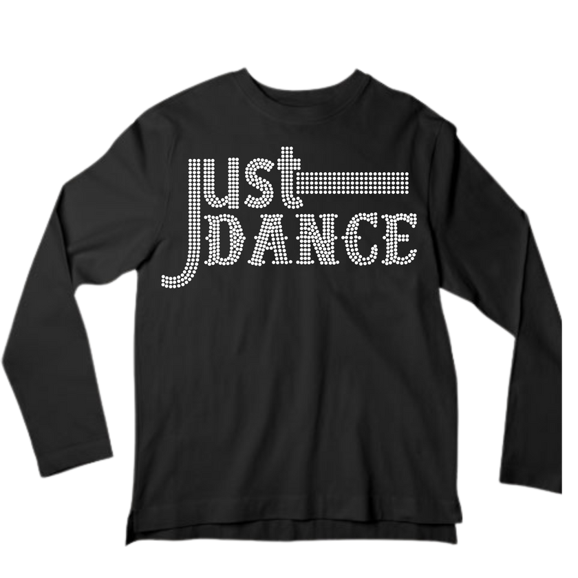 Just Dance Rhinestone Shirt – Dance Lover Sparkle Bling Tee | Blingdazzel