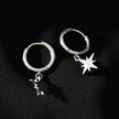 KAYLIN Silver : Mini boucles d'oreilles avec breloque étoile