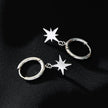 KAYLIN Silver : Mini boucles d'oreilles avec breloque étoile