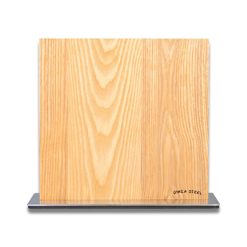 Ginza Steel Magnetic Wood Knife Block | Stylish & Functional