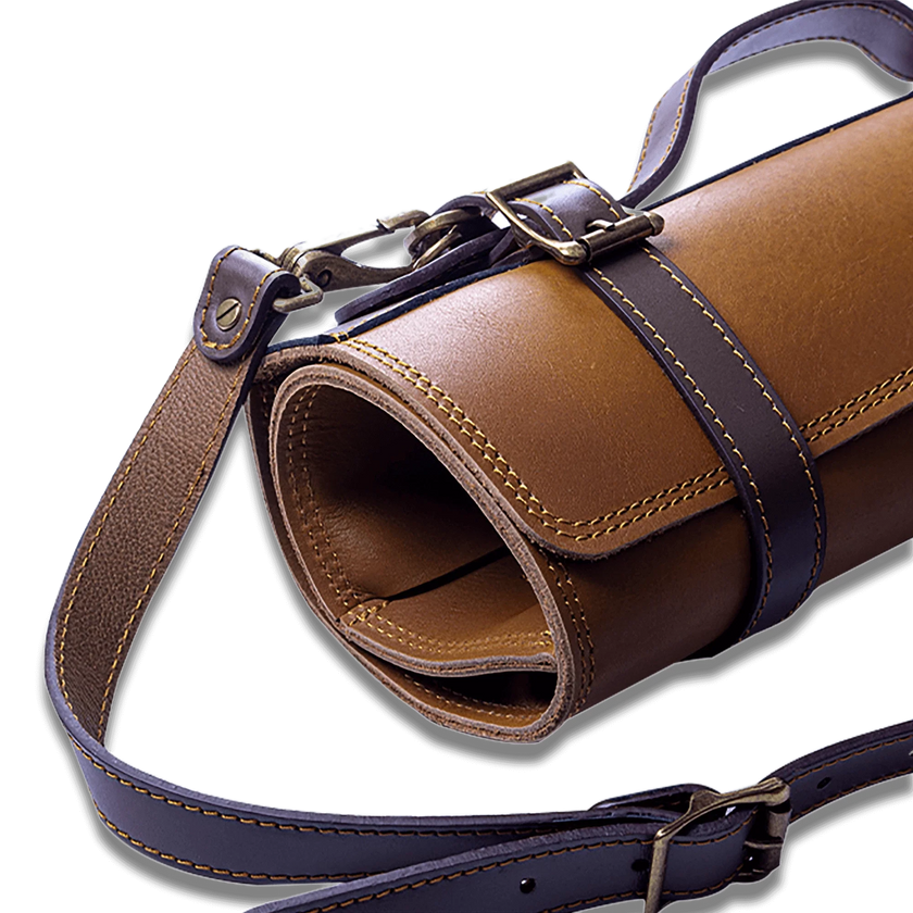 Ginza Steel Full Grain Leather | Vagabond Knife Roll