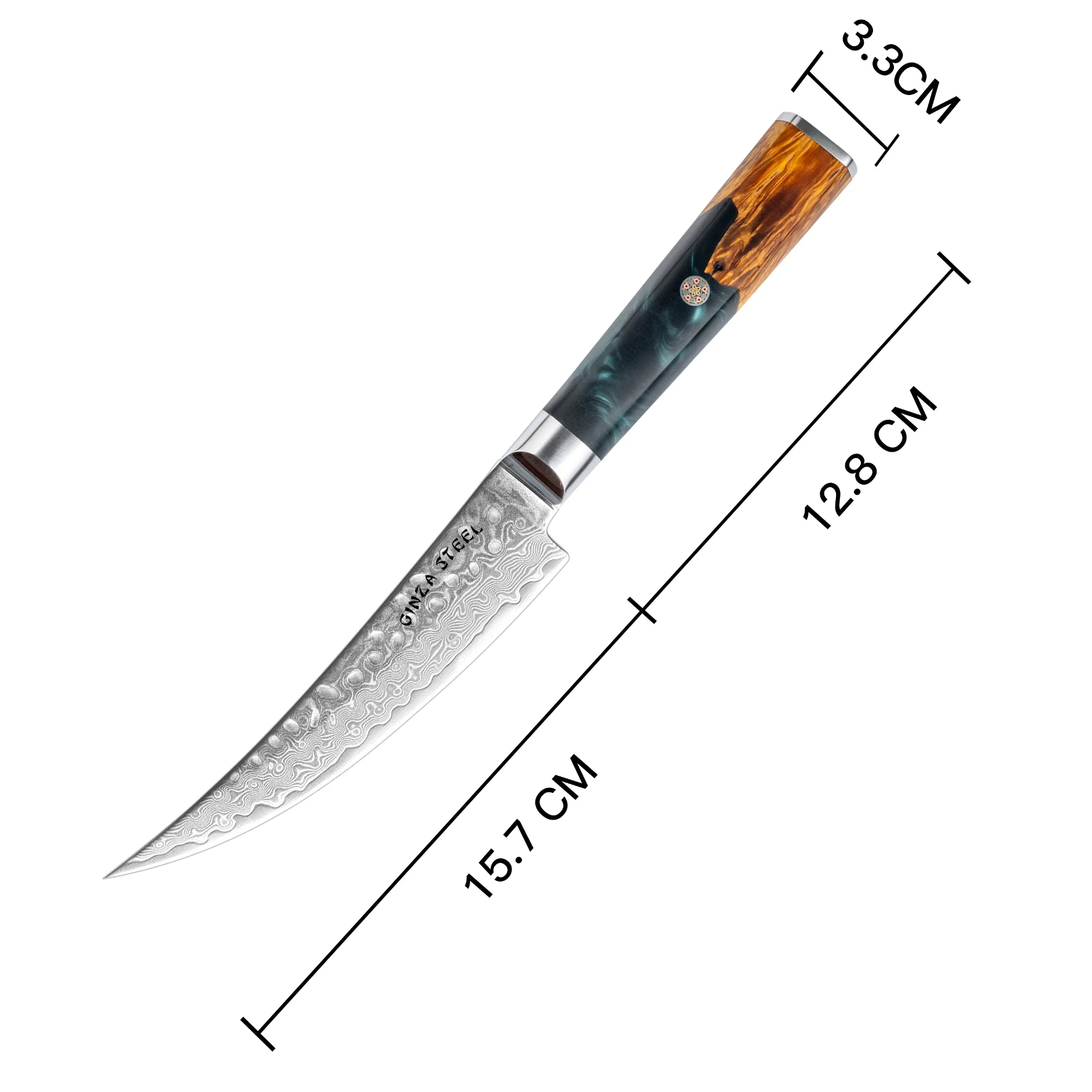 Kaze Katana – 6-Inch Boning Knife, Damascus VG10 Steel, 67 Layers