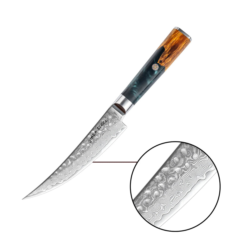 Kaze Katana – 6-Inch Boning Knife, Damascus VG10 Steel, 67 Layers