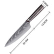 LUCIA 20 | Chef Knife 8Cr18Mov Steel Core / Pakka wood handle