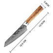 Ginza Steel MIA 17 Chef Knife 6.5” – Damascus AUS10 Steel, 67-Layer, Olive Wood Handle