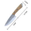 SHINOBI | Chef Knife 5-inch AUS8 hammered blade with Wood handle