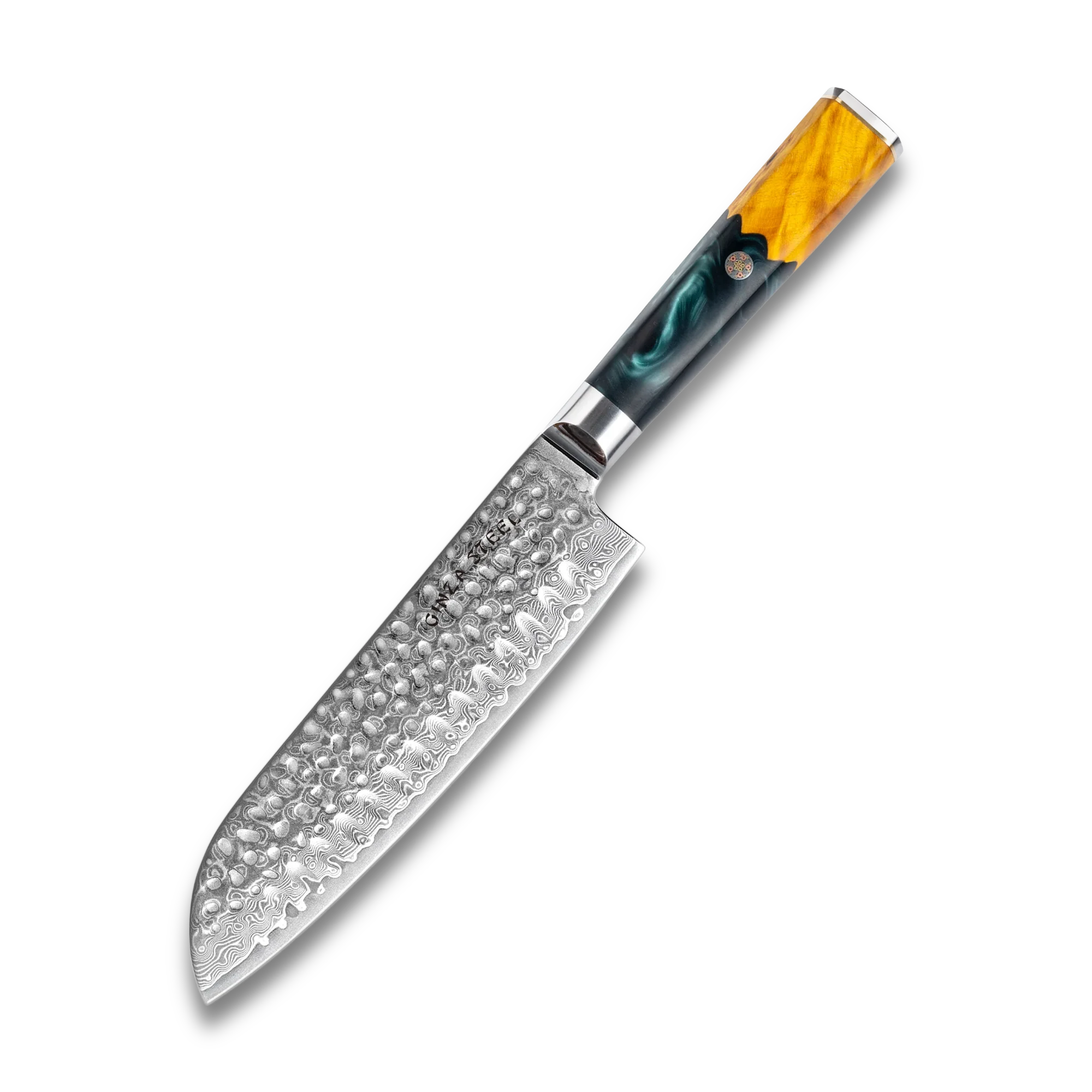 Kaze Katana Santoku Knife 7″ | Damascus Steel by Ginza Steel