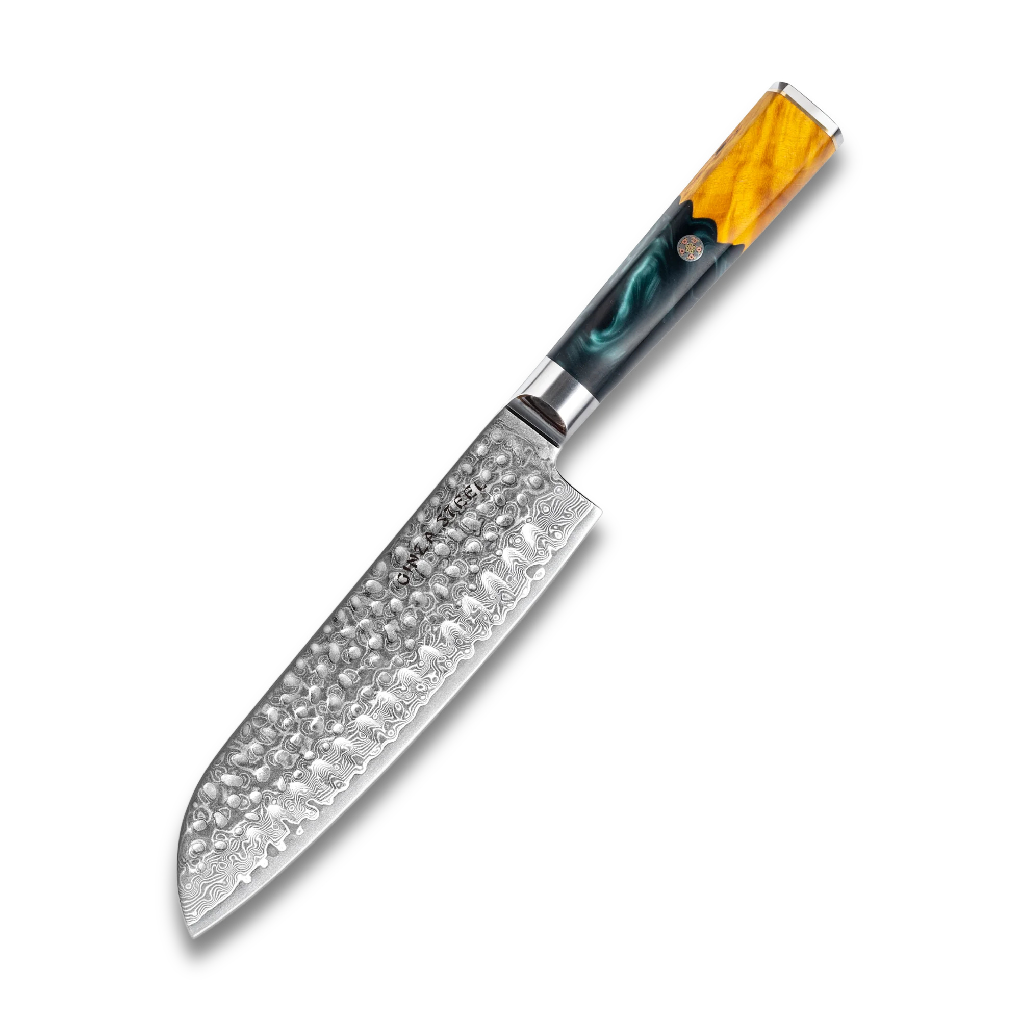 Kaze Katana – 7-Inch Santoku Knife, Damascus VG10 Steel, 67 Layers