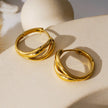 KEIKO : Boucles d'oreilles à double anneau en or