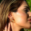 KEIKO : Boucles d'oreilles à double anneau en or