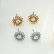 KERELA Gold : Boucles d'oreilles en forme d'étoile scintillante en zircone (CZ)