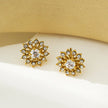 KERELA Gold : Boucles d'oreilles en forme d'étoile scintillante en zircone (CZ)