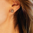 KERELA Gold : Boucles d'oreilles en forme d'étoile scintillante en zircone (CZ)