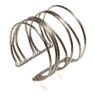 Open Strand Metal Cuff - Silver Colour
