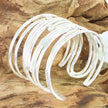 Multi Swirl & Ball Metal Cuff - Silver Colour