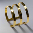 Triple Bar Metal Cuff - Gold Colour
