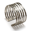 Six Strand Metal Cuff - Silver Colour