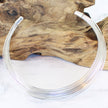 Multi Strand Wire Metal Collar Necklace - Silver Colour