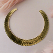 Beaten Metal Collar Necklace - Gold Colour