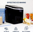 KOOLATRON KIM23-B Portable Countertop Automatic Ice Maker, Self-Cleaning with Digital Controls and LED Indicators in Black