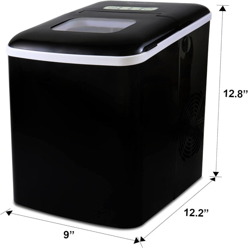 KOOLATRON KIM23-B Portable Countertop Automatic Ice Maker, Self-Cleaning with Digital Controls and LED Indicators in Black