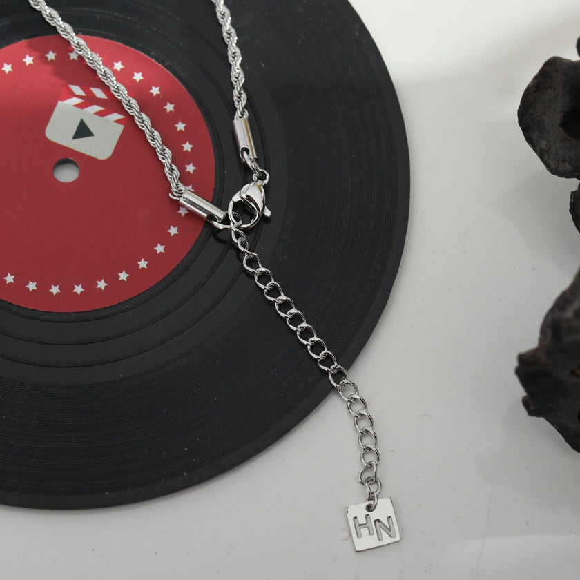 KIRA: Rope Chain Silver Necklace 28 Inches