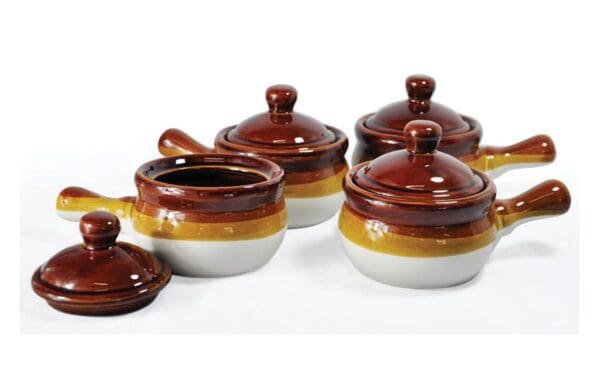 KITCHEN BASICS - Onion Soup Bowl 4/ST Brown