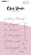 KJ Clear stamp Sentiments Joepie Essentials 105x148x3mm nr.187