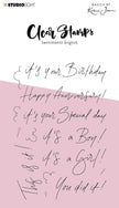 KJ Clear Stamp Sentiments Essentials 105x148x3mm 12 PC nr.237