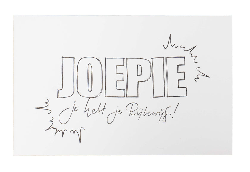 KJ Clear stamp Sentiments Joepie Essentials 105x148x3mm nr.187