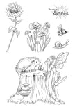 Katkin Krafts Summer Fairy 6 in x 8 in Clear Stamp Set