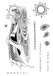 Katkin Krafts Gabriel 6 in x 8 in Clear Stamp Set