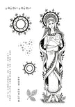 Katkin Krafts Mother Mary 6 in x 8 in Clear Stamp Set