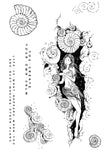 Katkin Krafts Ammonite 6 in x 8 in Clear Stamp Set