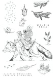 Katkin Krafts Wild & Free 6 in x 8 in Clear Stamp Set