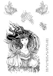 Katkin Krafts Layla 6 in x 8 in Clear Stamp Set