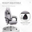 Brady Ergonomic Executive High Back Office Chair with Footrest and Lumbar Support-Grey