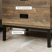 Wallace Nightstand with with 2 Drawers and Steel Frame Legs-Coffee