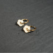 KRISTINE Gold: Vintage Inspired Hoops with Removable Zirconia Embedded Floral Charm