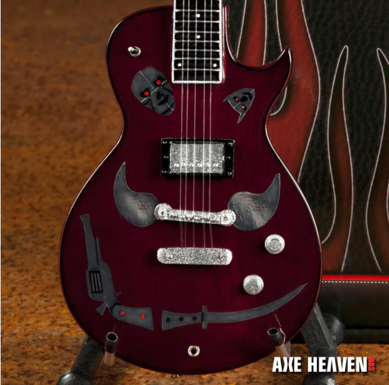 Keith Richards 1981 Zemaitis Macabre Miniature Guitar Replica Collectible