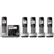 PANASONIC 5 Handset Digital Cordless Phone with Answering Machine and Link2Cell - Refurbished with Home Essentials warranty - KXTG175C