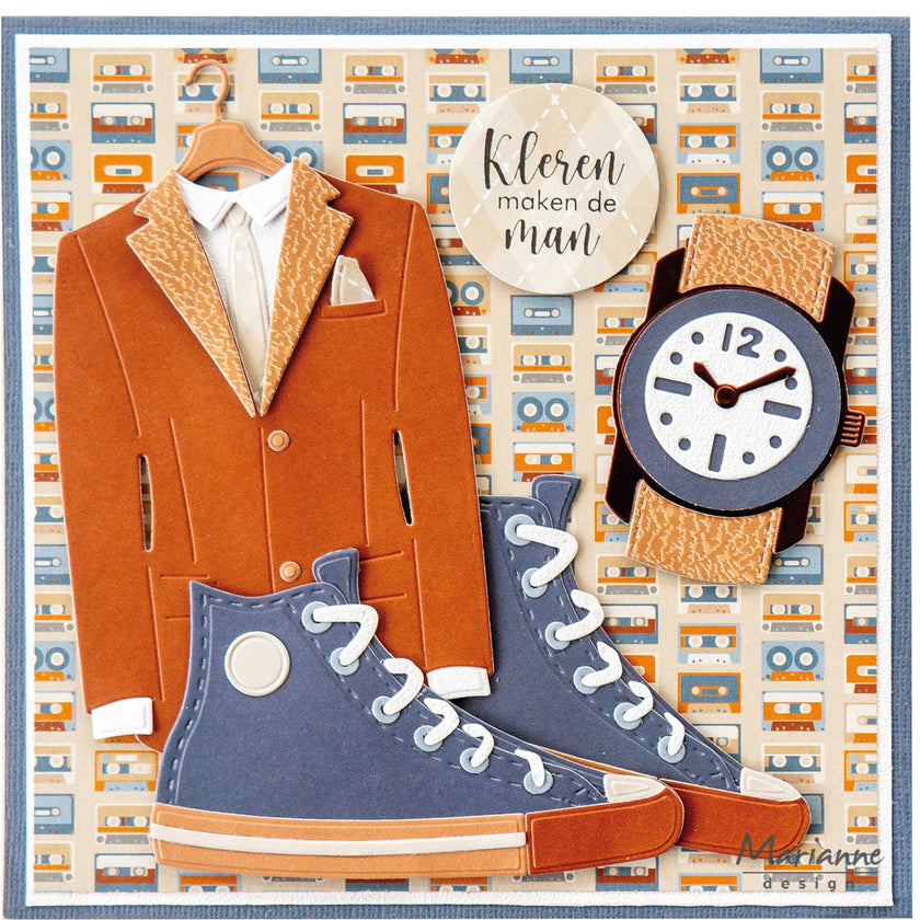 Marianne Design A5 Metallics - Hi Handsome!