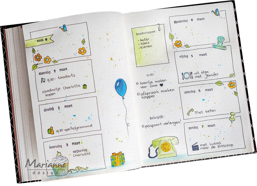 Marjoleine's Bujo - Tracker Symbols Clear Stamps